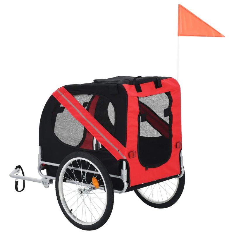 Eu Pet Bike Trailer 91766 Koiranteline Koirille Ja Lemmikkieläimille Kestävällä Kehyksellä Hengittävällä Suojaverkolla Lemmikkivaunu Helppo Koota