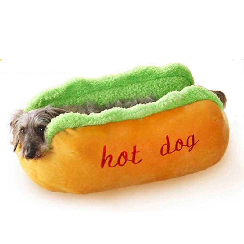 Hot Dog Shape Pet Patja Pentu Kissa Pehmeä Ja Likainen Lemmikkisänky S Ls-koko