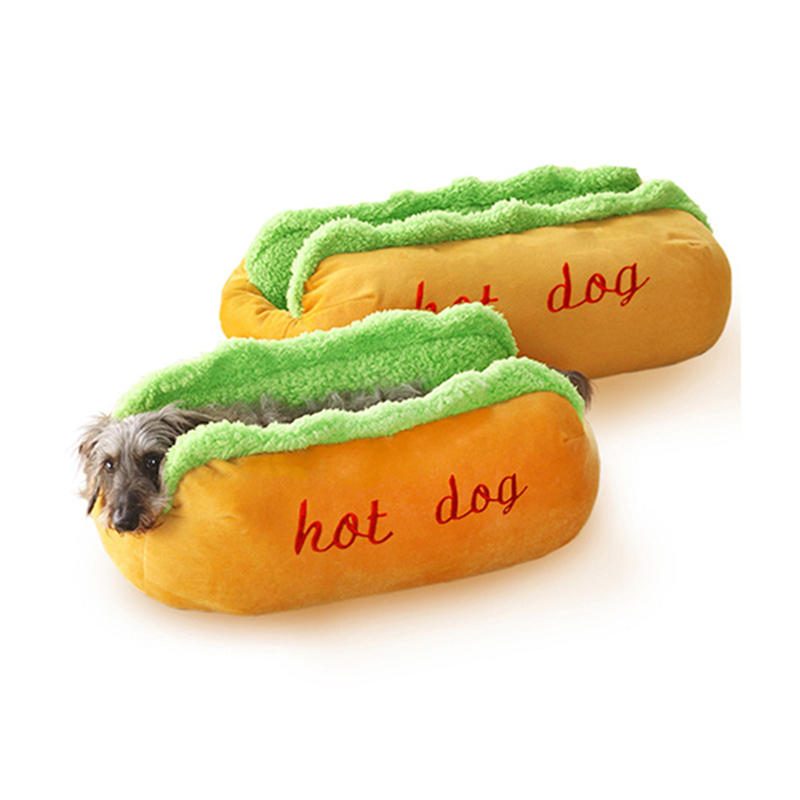 Hot Dog Shape Pet Patja Pentu Kissa Pehmeä Ja Likainen Lemmikkisänky S Ls-koko