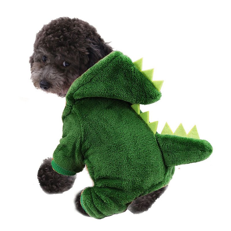 Kissa Dinosaur Costume Lämmin Pehmohuppari