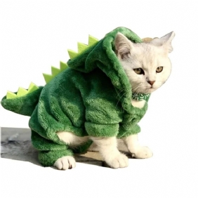 Kissa Dinosaur Costume Lämmin Pehmohuppari