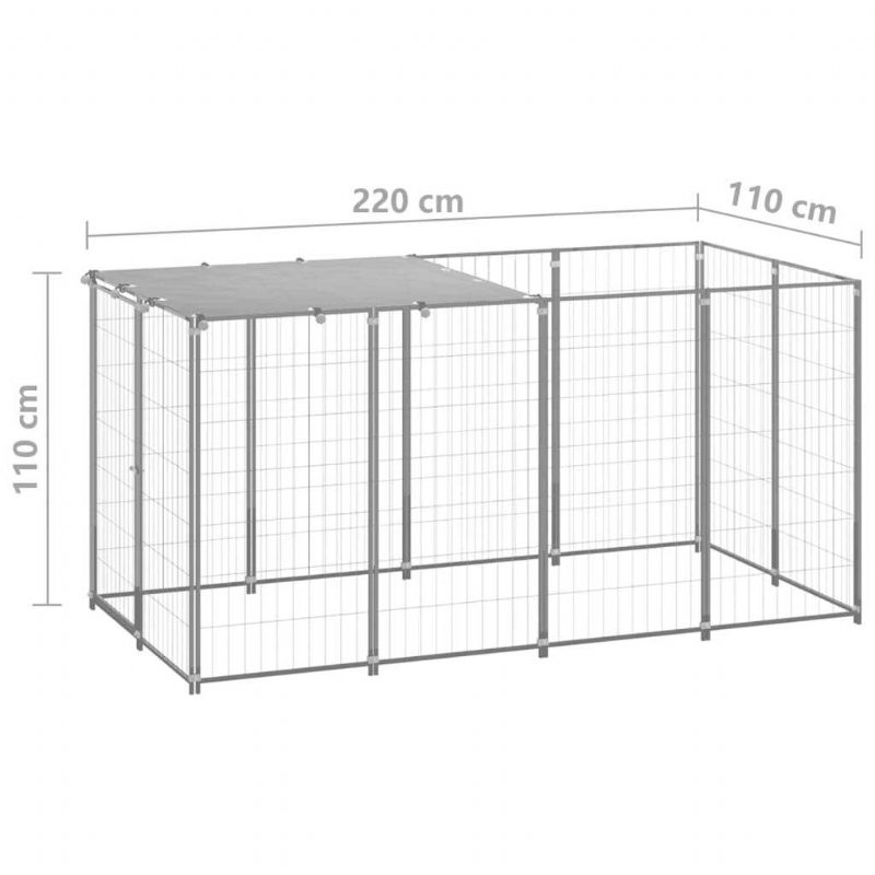 Koirakennel Hopea 26 Ft² Terästä