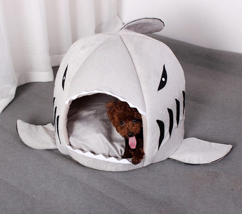 Lemmikit Shark Bed Koirat Pehmeä Talo Cat Cave