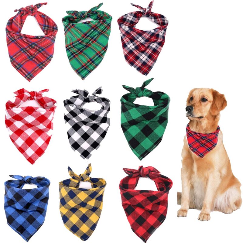 Pet Bandanas Käsintehdyt Neliömäinen Painettu Säädettävä Pestävä Pienestä Suurelle Koiranpentu Kissanpentu