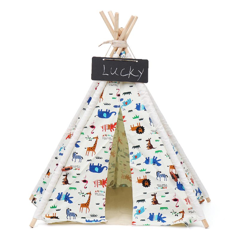 Pet Dog House Pestävä Teltta Pentu Kissa Sisällä Ulkona Koti Pelaa Teepee Pet Bed