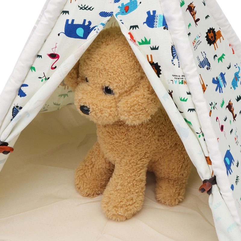 Pet Dog House Pestävä Teltta Pentu Kissa Sisällä Ulkona Koti Pelaa Teepee Pet Bed