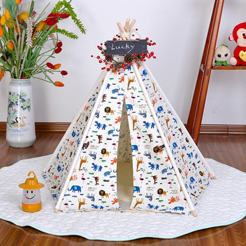 Pet Dog House Pestävä Teltta Pentu Kissa Sisällä Ulkona Koti Pelaa Teepee Pet Bed