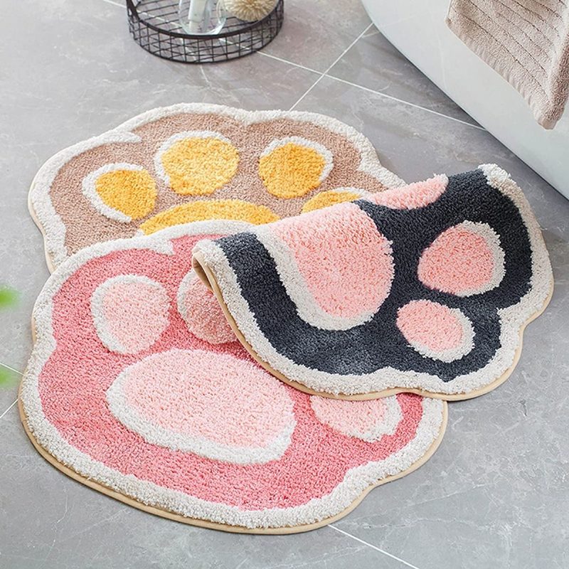 Cat Paw Kylpyhuonematto Liukumaton Kylpymatto Imukykyinen Pehmeä Matto Kylpyhuoneeseen Suihkukylpykylpymatto Ovimatto Kuiva 19.6" X 24.4"