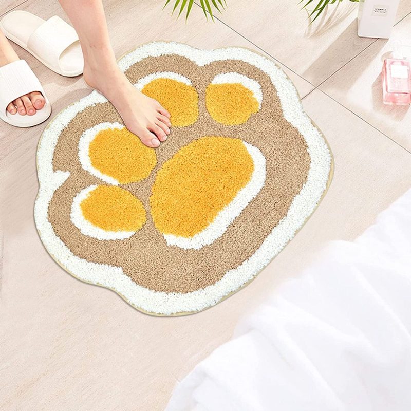 Cat Paw Kylpyhuonematto Liukumaton Kylpymatto Imukykyinen Pehmeä Matto Kylpyhuoneeseen Suihkukylpykylpymatto Ovimatto Kuiva 19.6" X 24.4"