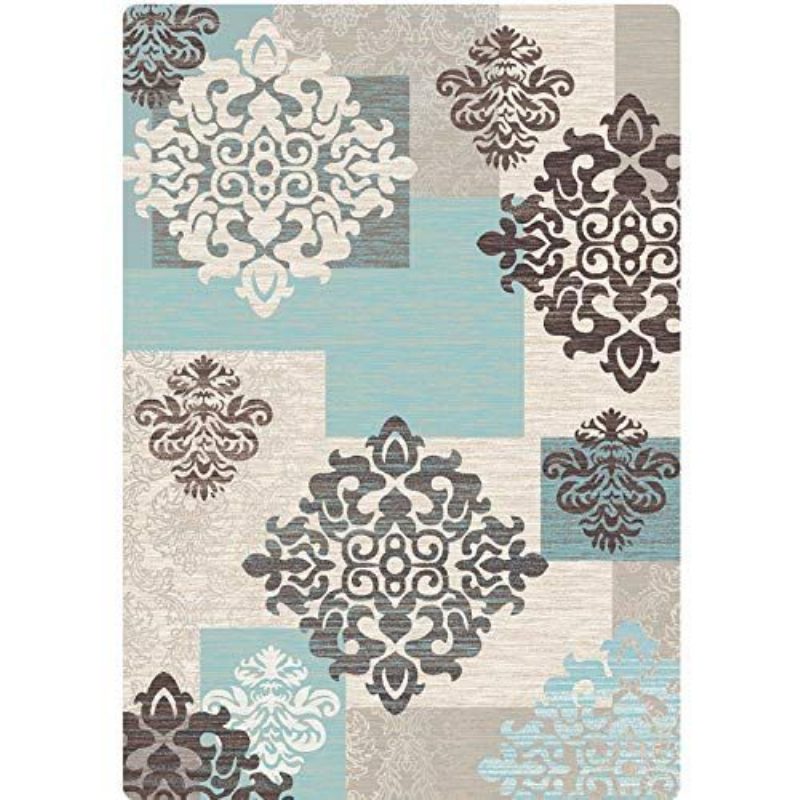 Floral Collectio Sininen Ja Monivärinen Bohemian Chic Area Rughigh Traffic Line Resistents Carpet 4'3"x6'3"