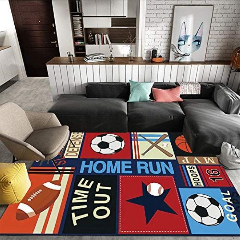 Kids Rug Fun Sport Matot Olohuoneeseen 3.2x4.2 Ft