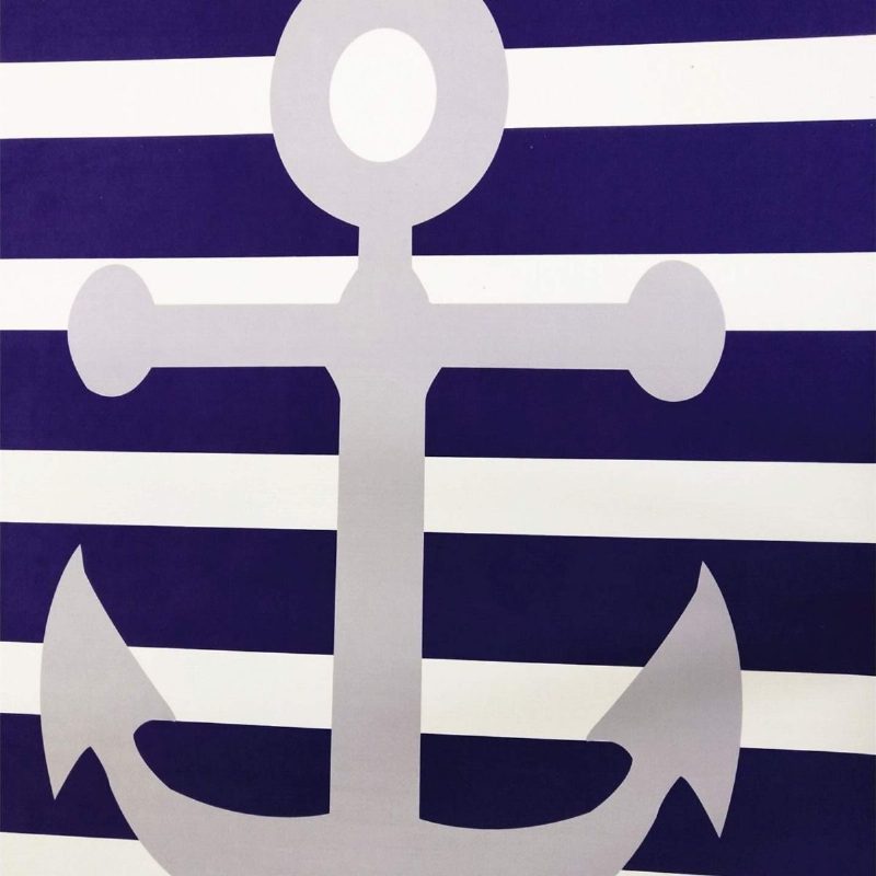 Nautical Anchor Kids Rug 5'x7' Välimeren Alueen Matto