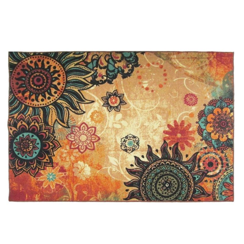 Nykyaikaiset Boho Retro -tyyliset Olohuoneen Lattiamatot Liukumattomat Sisä-/ulkoilumatot Vintage-alueen Matot 39"x59"