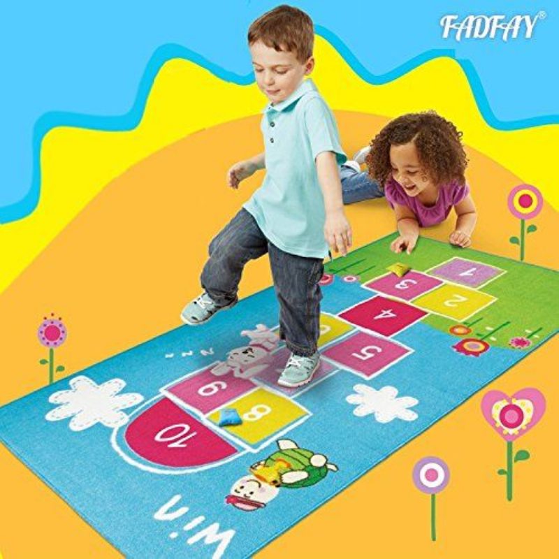 Tyttöjen Hopscotch Matto Makuuhuoneeseen 39''55''