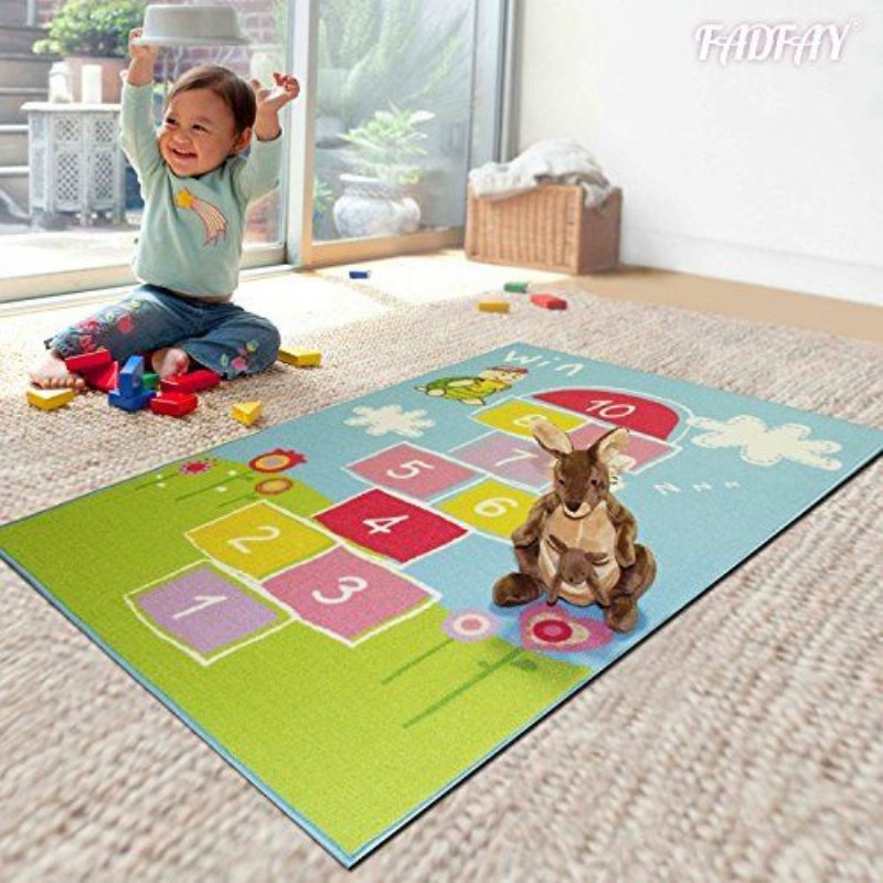 Tyttöjen Hopscotch Matto Makuuhuoneeseen 39''55''