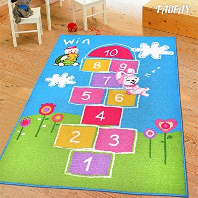 Tyttöjen Hopscotch Matto Makuuhuoneeseen 39''55''