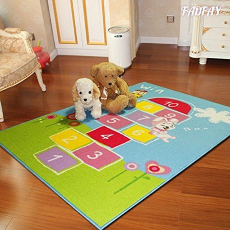 Tyttöjen Hopscotch Matto Makuuhuoneeseen 39''55''