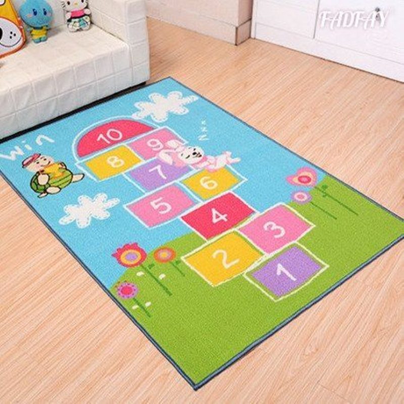 Tyttöjen Hopscotch Matto Makuuhuoneeseen 39''55''