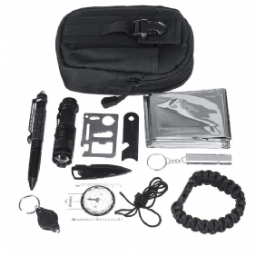 11-in-1/2-in-1 Tactical Outdoor Survival Tools Kit Ensiapusarja Työkalut Camping Rescue Varuste Hätälaukku Metsästykseen Vaellus