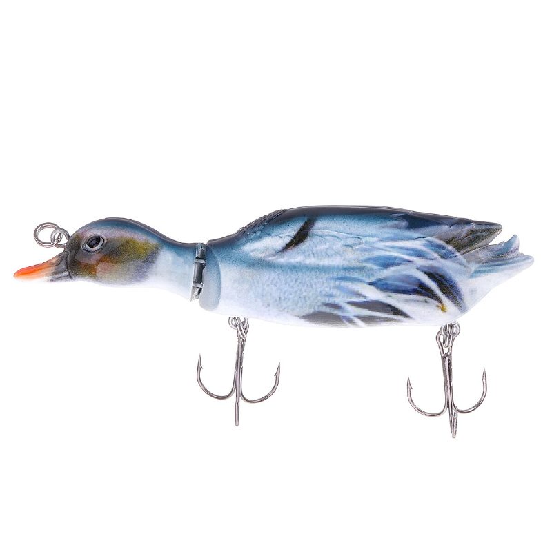 1kpl 5'' 13cm 59g 3d Duck Keinotekoinen Kalastusuhe Koukuilla Kovilla Syöteillä Minnow Topwater Wobbler -kalastusvälineet