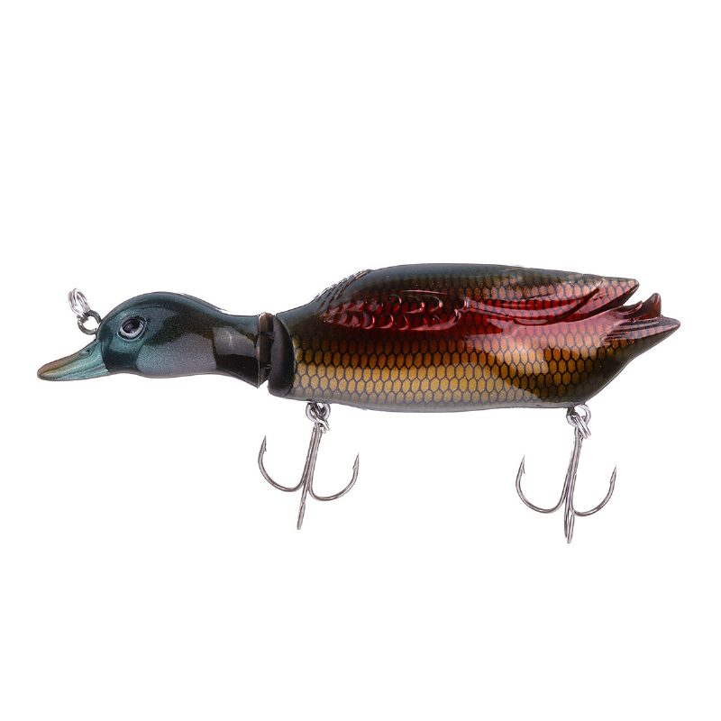 1kpl 5'' 13cm 59g 3d Duck Keinotekoinen Kalastusuhe Koukuilla Kovilla Syöteillä Minnow Topwater Wobbler -kalastusvälineet