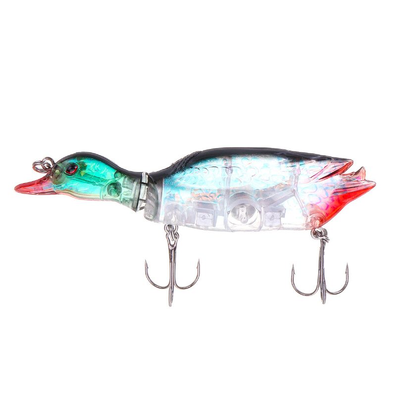 1kpl 5'' 13cm 59g 3d Duck Keinotekoinen Kalastusuhe Koukuilla Kovilla Syöteillä Minnow Topwater Wobbler -kalastusvälineet