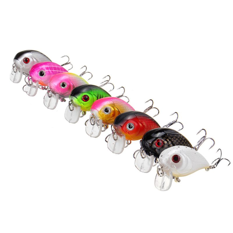 1kpl 5cm 8g Vaappu Fat Crankbait -kalastusuhe Keinotekoinen Basso Hard Bait -kalastusvälineet