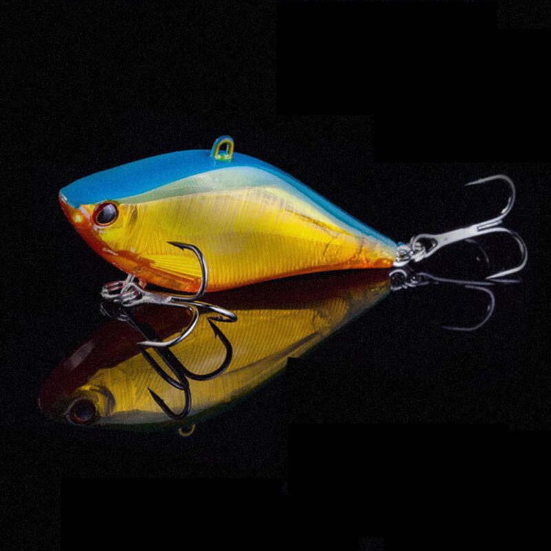 1kpl 6.3cm 14g Jerkbait Hard Vib-uistimia Crankbait-kalastusuhevaaput Kolmikoukulla