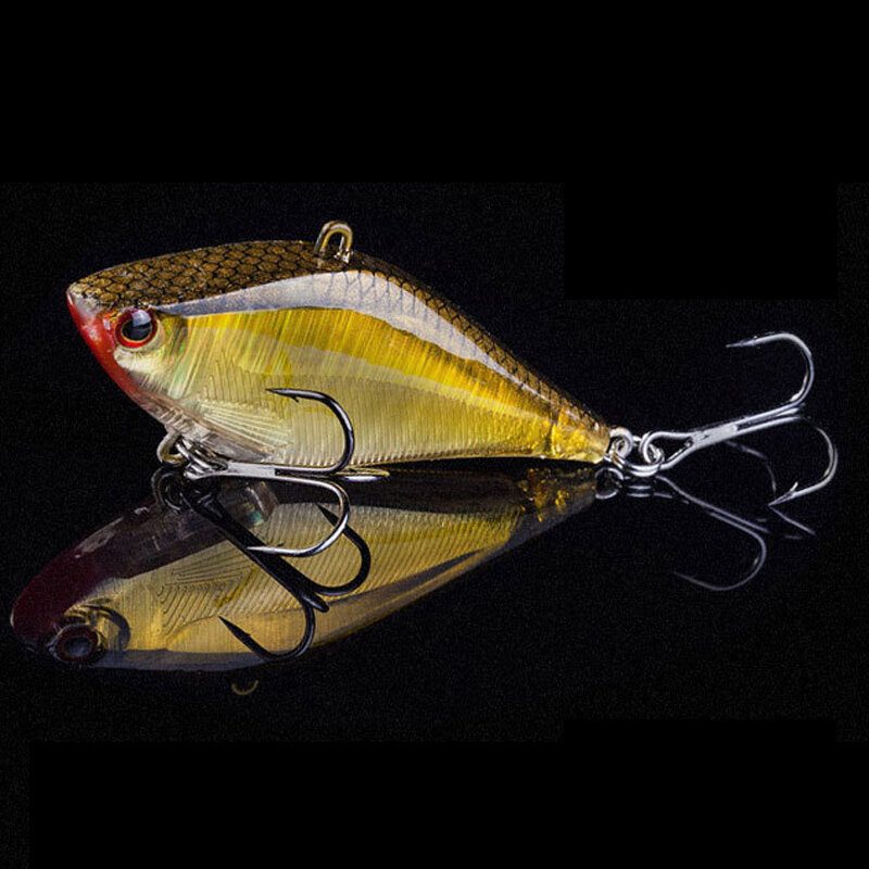 1kpl 6.3cm 14g Jerkbait Hard Vib-uistimia Crankbait-kalastusuhevaaput Kolmikoukulla