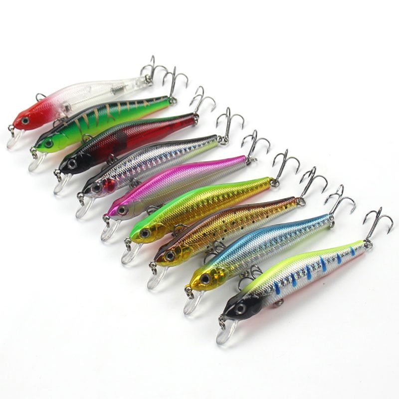 1kpl 80mm/3.15" 8.5g Magnet Minnow -kalastusuhe Keinotekoinen Kova Syöttikoukku 3d Eyes Merikalastus