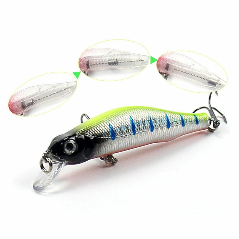 1kpl 80mm/3.15" 8.5g Magnet Minnow -kalastusuhe Keinotekoinen Kova Syöttikoukku 3d Eyes Merikalastus