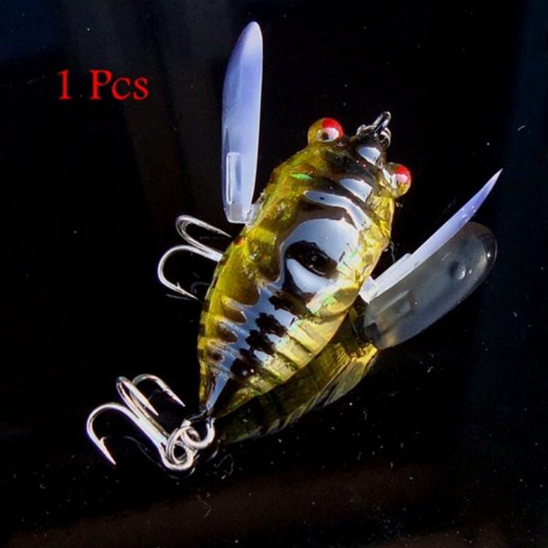 1kpl Cicada Minnow -kalastusuhe Hard Tackle Bait Kalastuskoukku Bass Crankbaits Hook