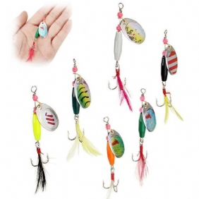 6 Kpl Lusikka Metallikalastusuistimet Crankbaits Bass Tackle Koukut Setti Spinner-syötit