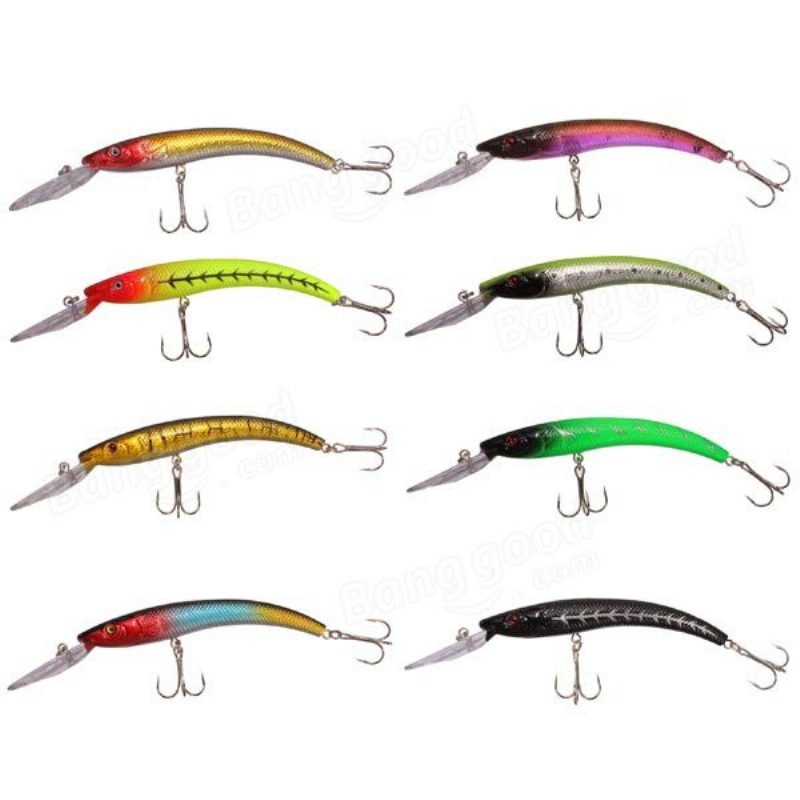 Bassokalastusuistimet Sukellus Crankbaits Minnow Treble Hooks -syötit 15.5 cm