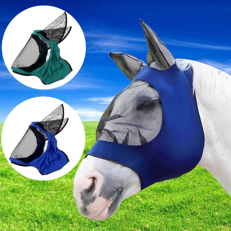 Full Face Anti Uv Fly Horse Mask Korvasuojus Armor Mesh