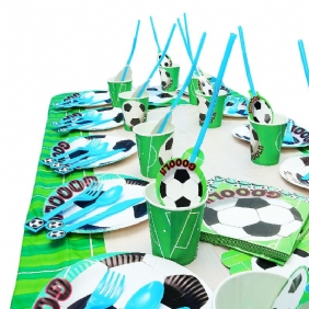 Jalkapallon Jalkapalloteemaiset Juhlakoristeet Lapsille Syntymäpäiväjuhlatapahtuman Juhlatarvikkeet