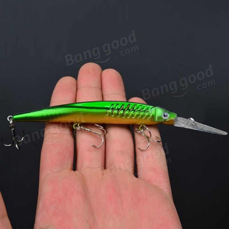 Proberos 12.7 G 14.5 cm Minnow Bait Kalastusuhe Kova Viehe Koukuilla 5 Kpl