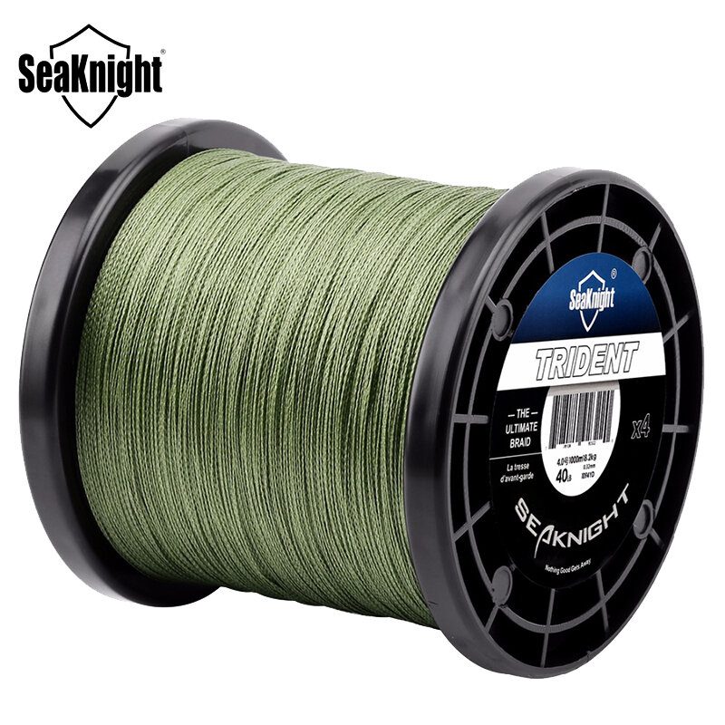 Seaknigt Trident 1000m 15-60lb Pe Punottu Siima 4-säikeinen Super Power -kalastuslanka