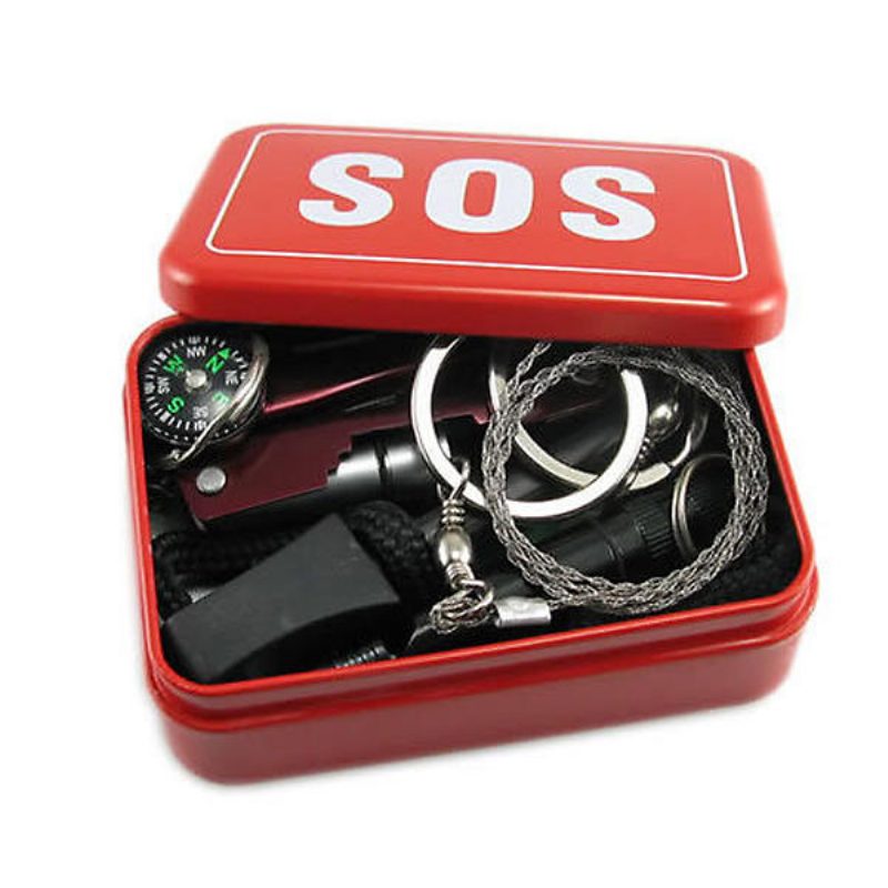 Sos Emergency Equipment Tool Kit First Aid Box Kalastustarvikkeet Ulkokäyttöön Selviytymisvarusteet