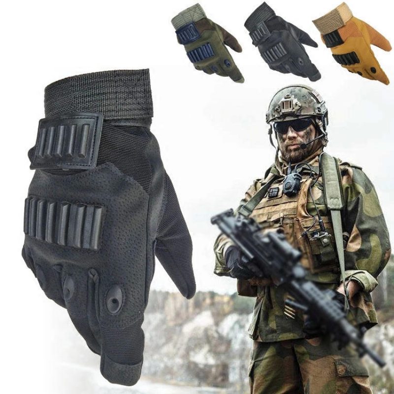 Tactical Full Finger Glove Outdoor Metsästys Urheilu Pyöräily Liukumaton Käsineet