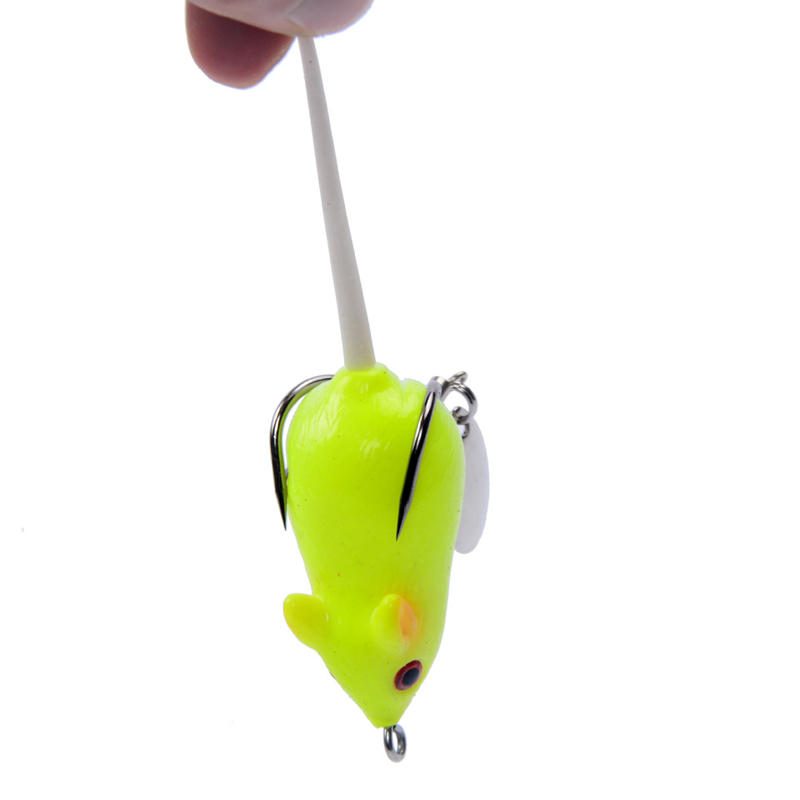 Y118 5cm 10.5g 3d Eyes Soft Mouse Bait Bells Sound Kalastusuhe Sammakko Silicon Keinotekoinen Syötti