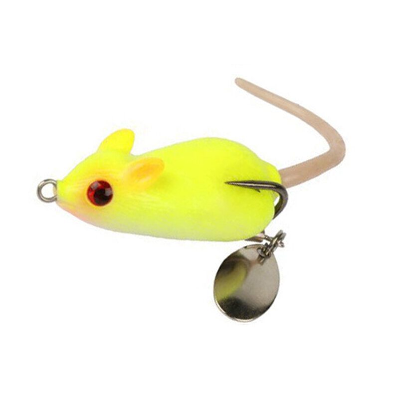 Y118 5cm 10.5g 3d Eyes Soft Mouse Bait Bells Sound Kalastusuhe Sammakko Silicon Keinotekoinen Syötti