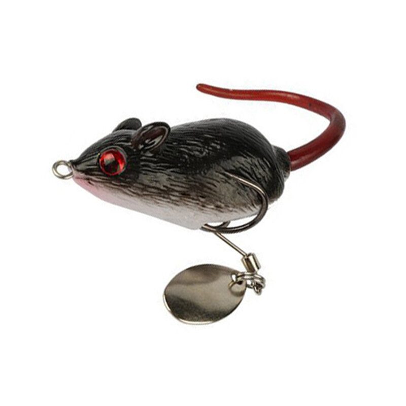 Y118 5cm 10.5g 3d Eyes Soft Mouse Bait Bells Sound Kalastusuhe Sammakko Silicon Keinotekoinen Syötti