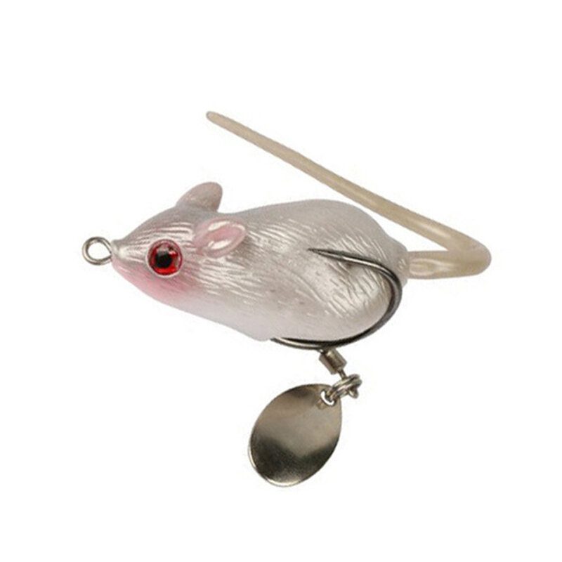 Y118 5cm 10.5g 3d Eyes Soft Mouse Bait Bells Sound Kalastusuhe Sammakko Silicon Keinotekoinen Syötti