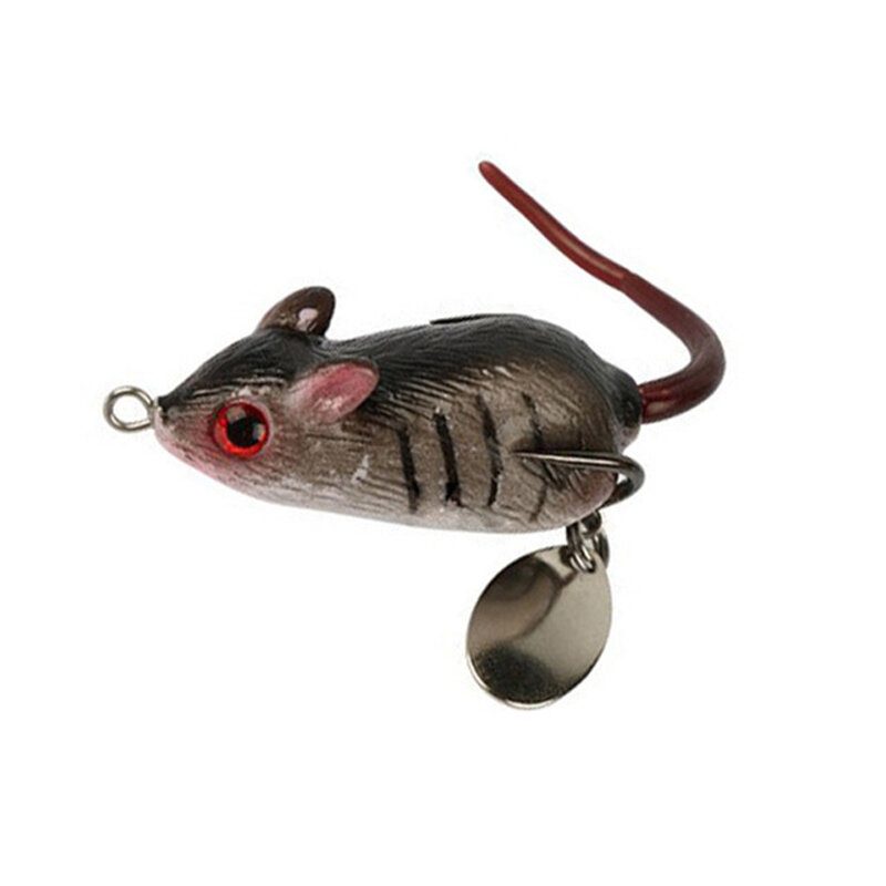 Y118 5cm 10.5g 3d Eyes Soft Mouse Bait Bells Sound Kalastusuhe Sammakko Silicon Keinotekoinen Syötti