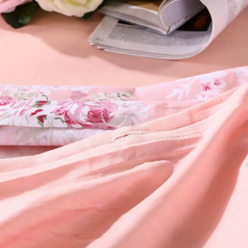 100 % Egyptiläistä Puuvillaa 400 Tc Shabby Floral Pink Peony Vuodevaatteet Setti 3 Kpl