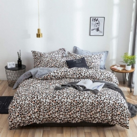 100 % Puuvillaa 3 Kpl Modern Design Leopard Vuodevaatteet Setti Animal Dots Painettu Pussilakanasetti Pojille Teinit Tytöille Lapsille