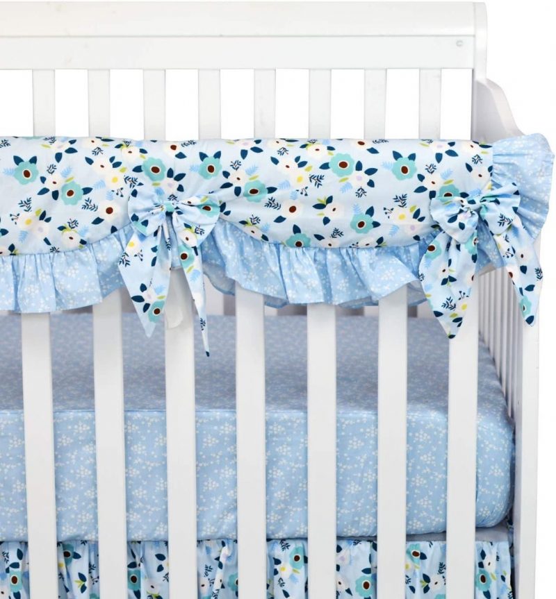 100 % Puuvillaa Lastenhuoneen Vuodevaatteet Tytöille Maalaistalo Kukkasänky Setti Purppura Sininen Petunia Print Baby Shower Lahja