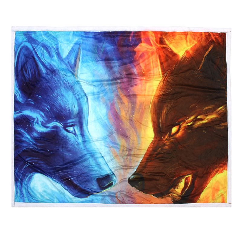 150x200cm 3d Animal Pehmotulostus Hupulliset Peitot Kaksikerroksinen Lämmin Peitto