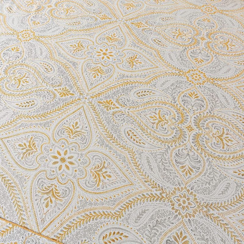 4 Kpl Luxury Gold Paisley -lakanat Klassinen Damask Vuodesetti 100 % Puuvilla Hengittävä Ultra Pehmeä Hypoallergeeninen Deep Pocket -sovitettu Lakana